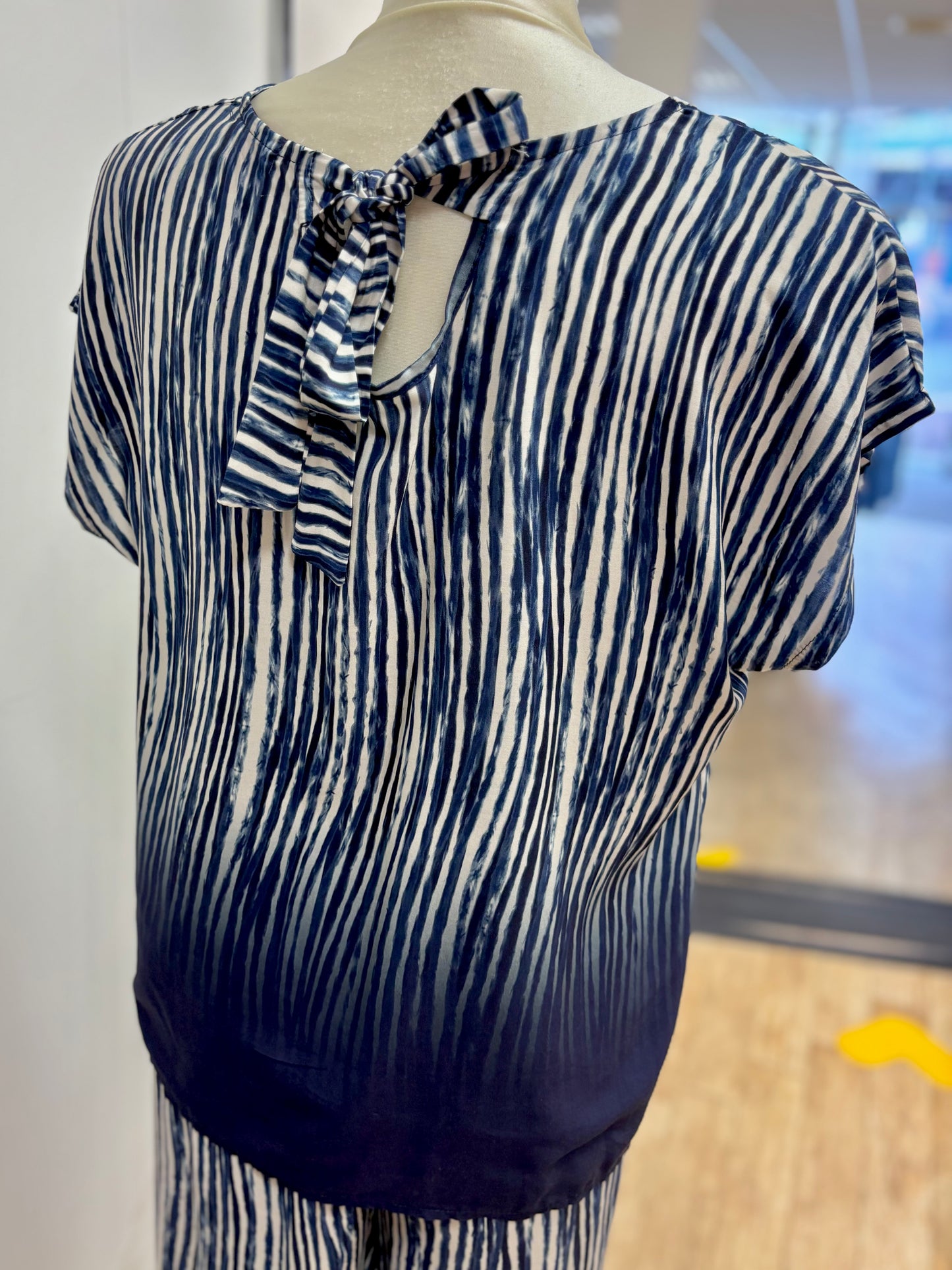 Striped Silky Top & Trousers Co-ord