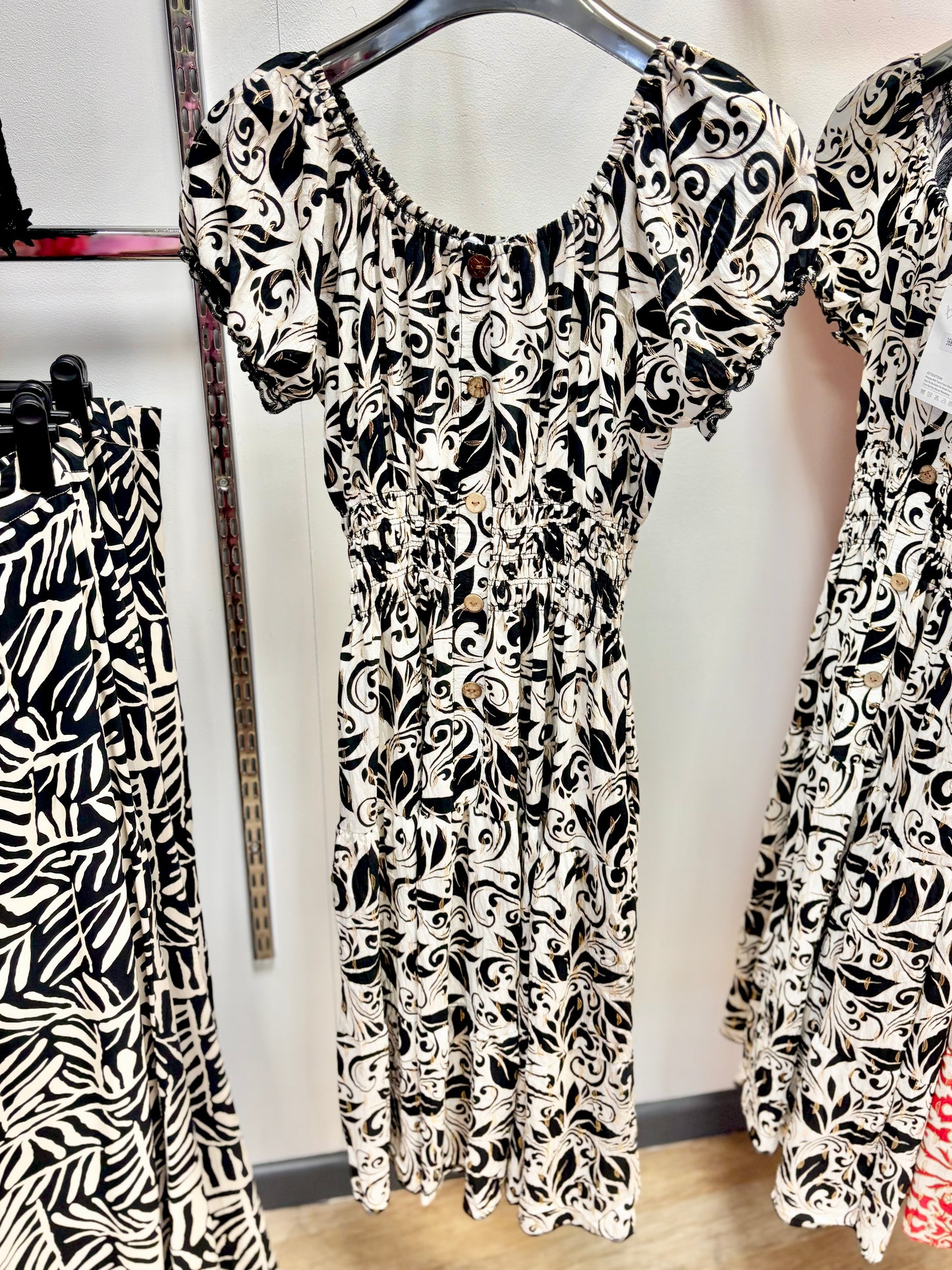 Shirred Waist Mini Dress