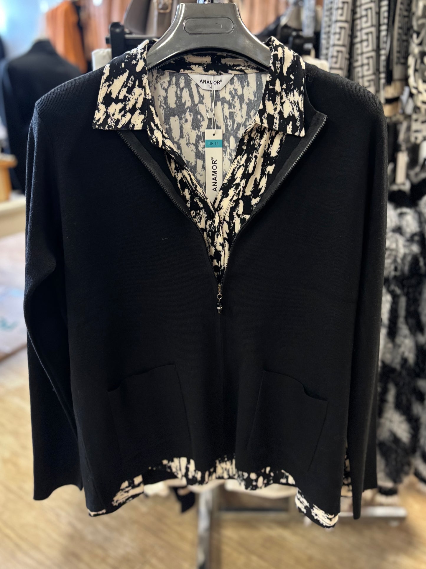 Anonymous Fine Knit Zip Cardigan