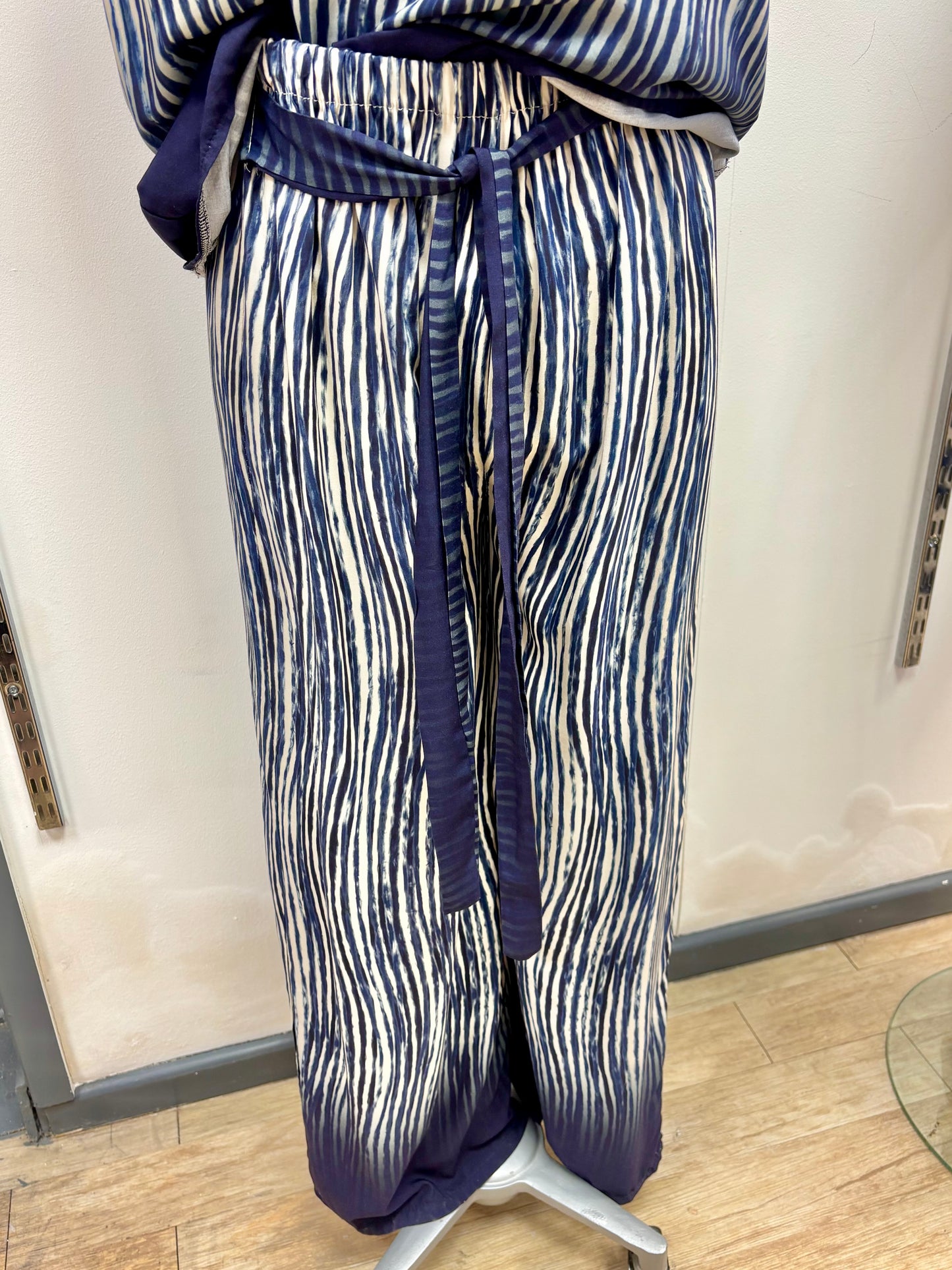 Striped Silky Top & Trousers Co-ord