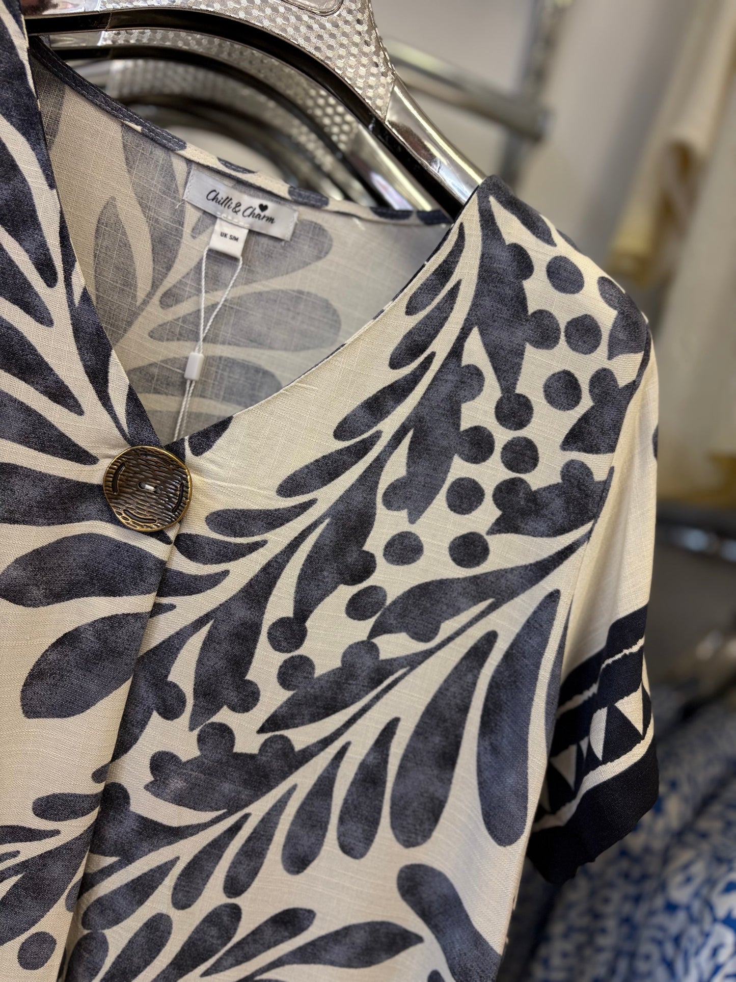 Chilli & Charm Short Sleeve Button Dress