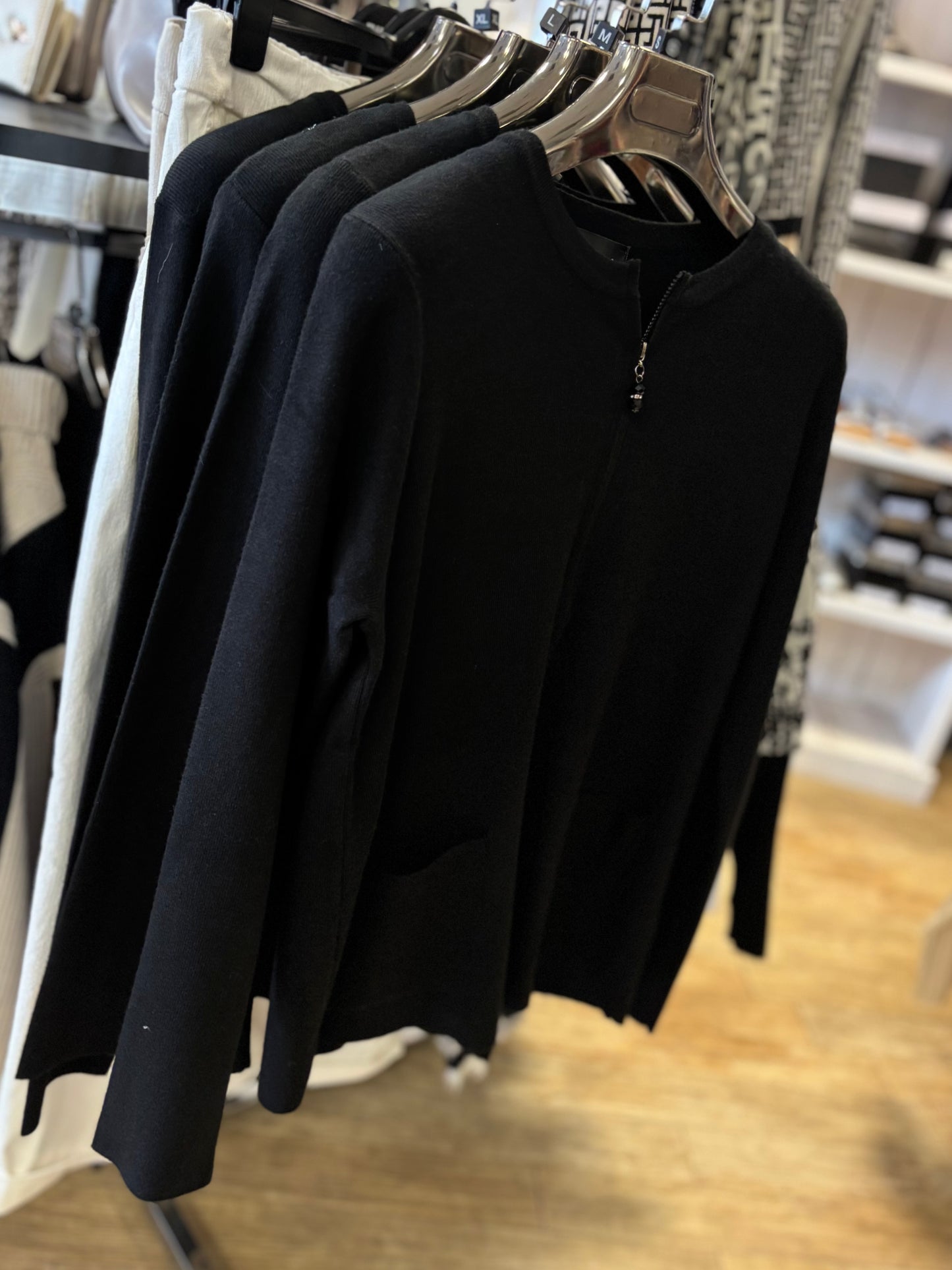 Anonymous Fine Knit Zip Cardigan