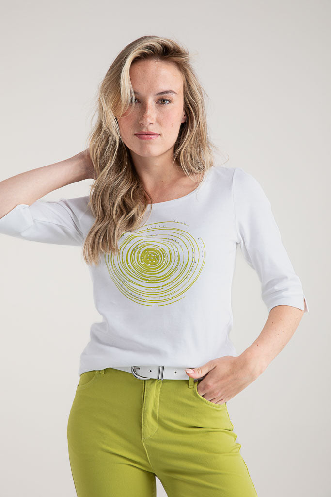 Marble Graphic 3/4 Sleeve T-Shirt