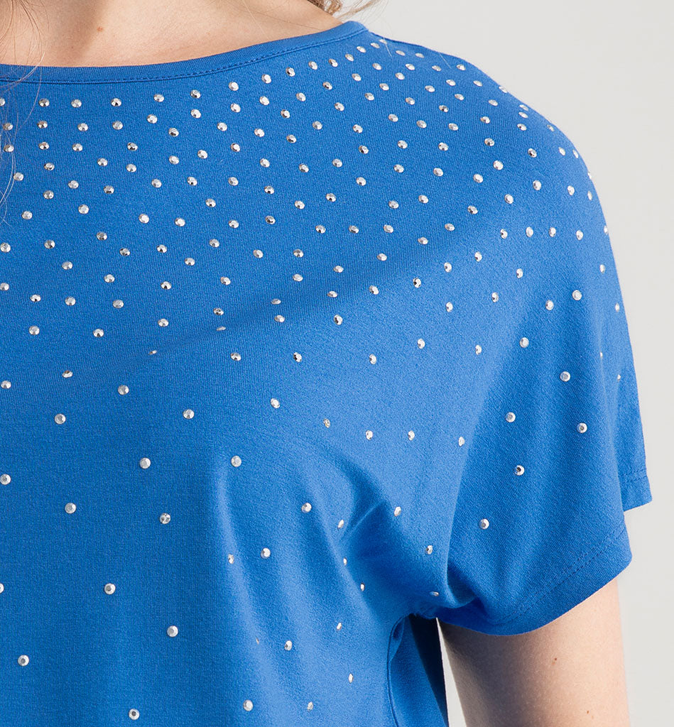 Marble Layered Diamante Top with Cami