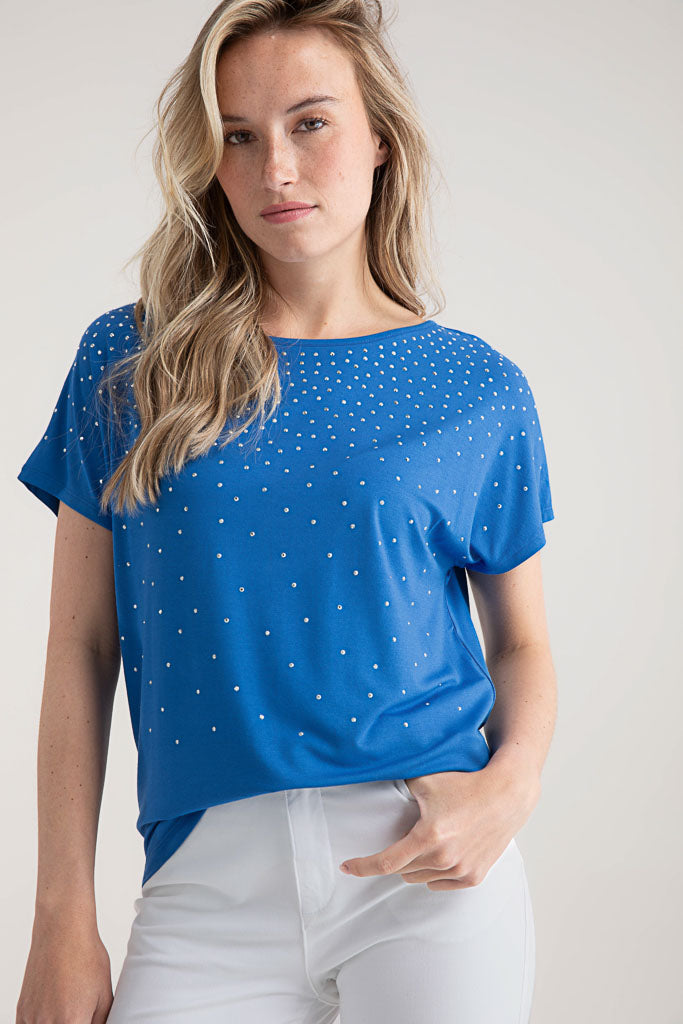 Marble Layered Diamante Top with Cami