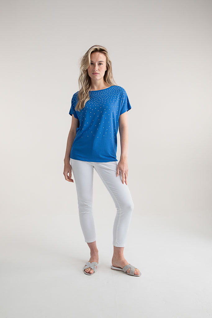 Marble Layered Diamante Top with Cami