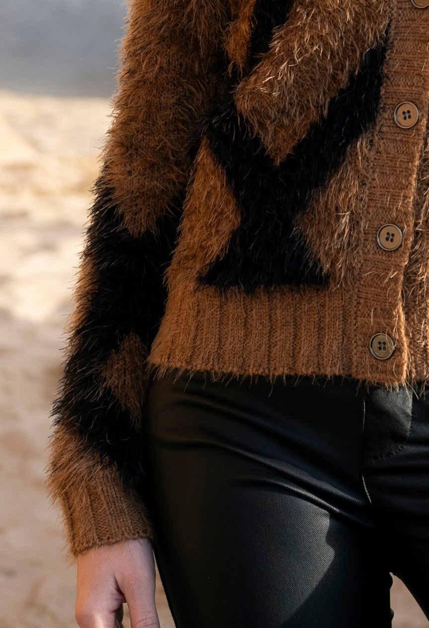 Marble Fluffy Cardigan