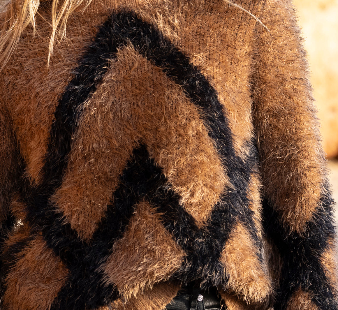 Marble Fluffy Cardigan