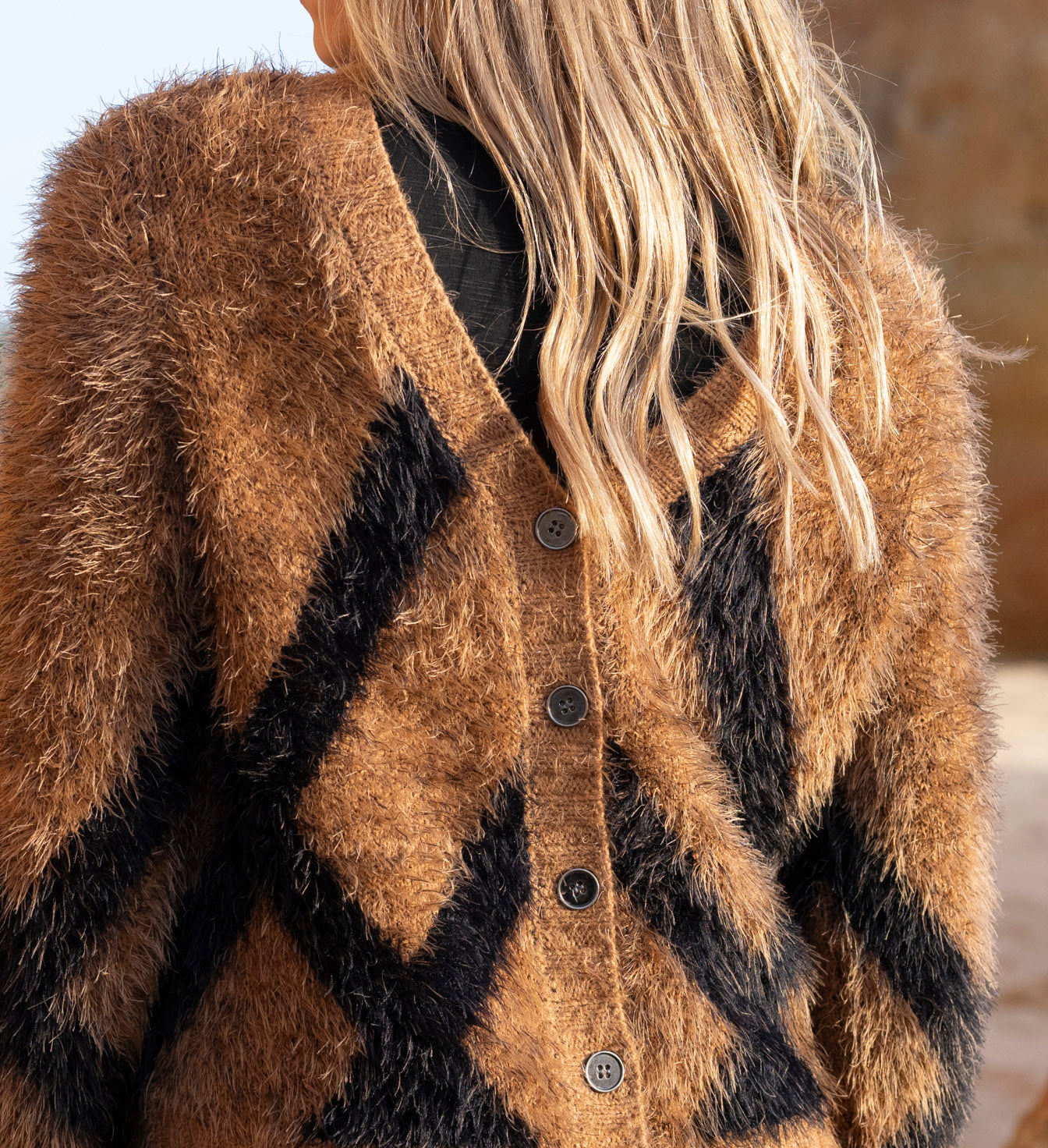 Marble Fluffy Cardigan