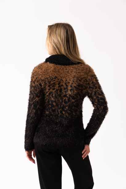 Marble Cowl Neck Fluffy Jumper