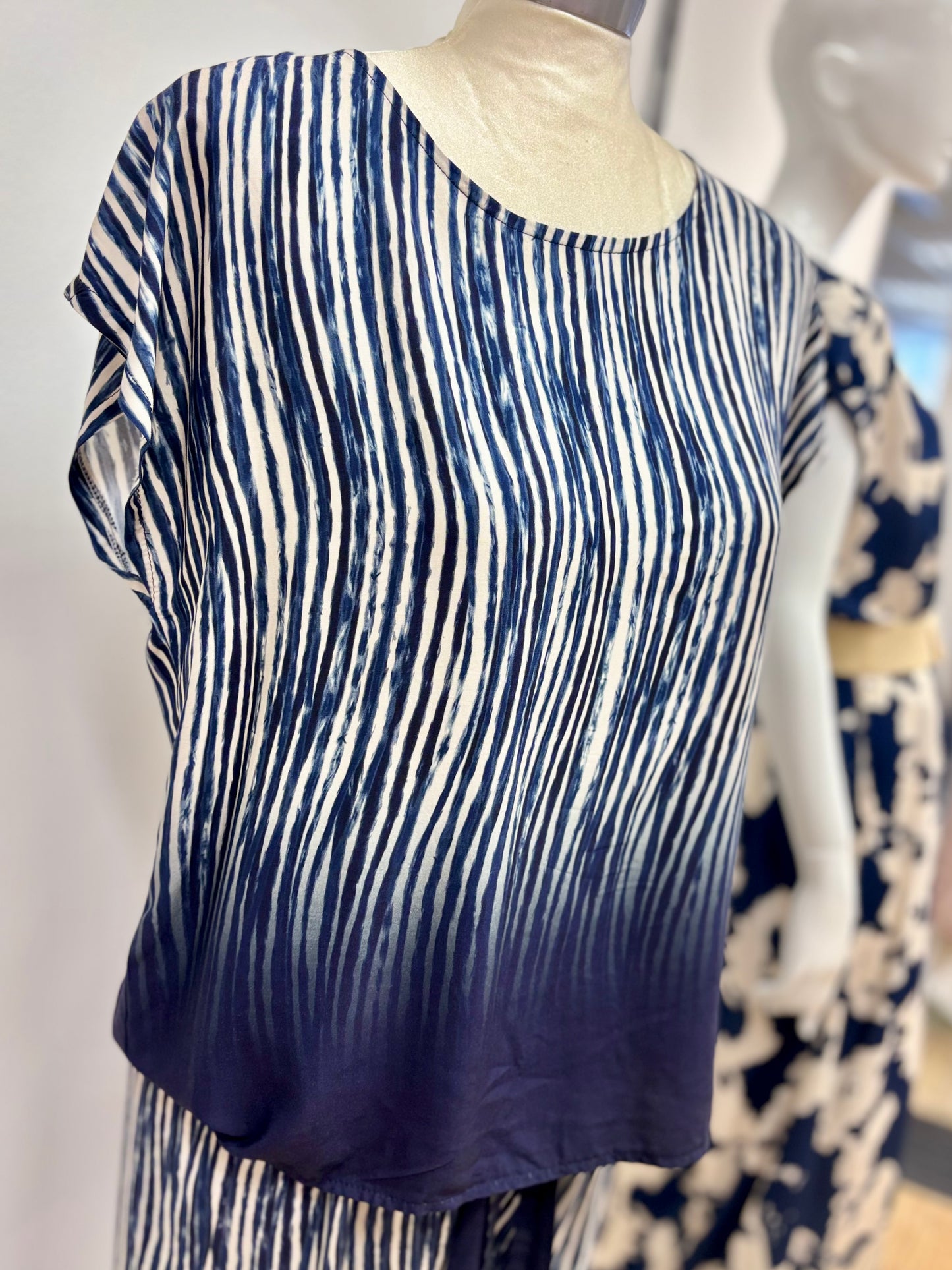 Striped Silky Top & Trousers Co-ord