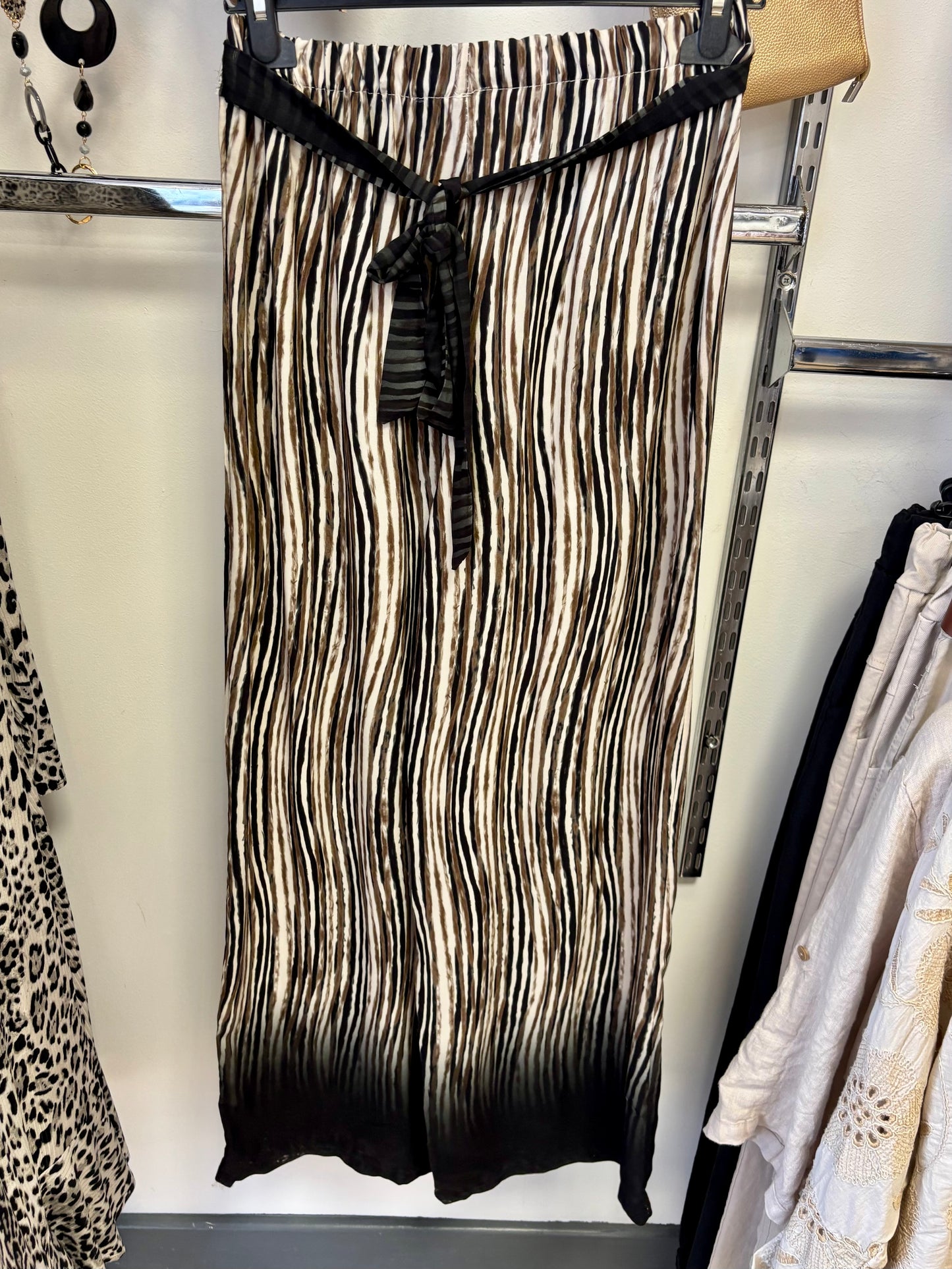Striped Silky Top & Trousers Co-ord