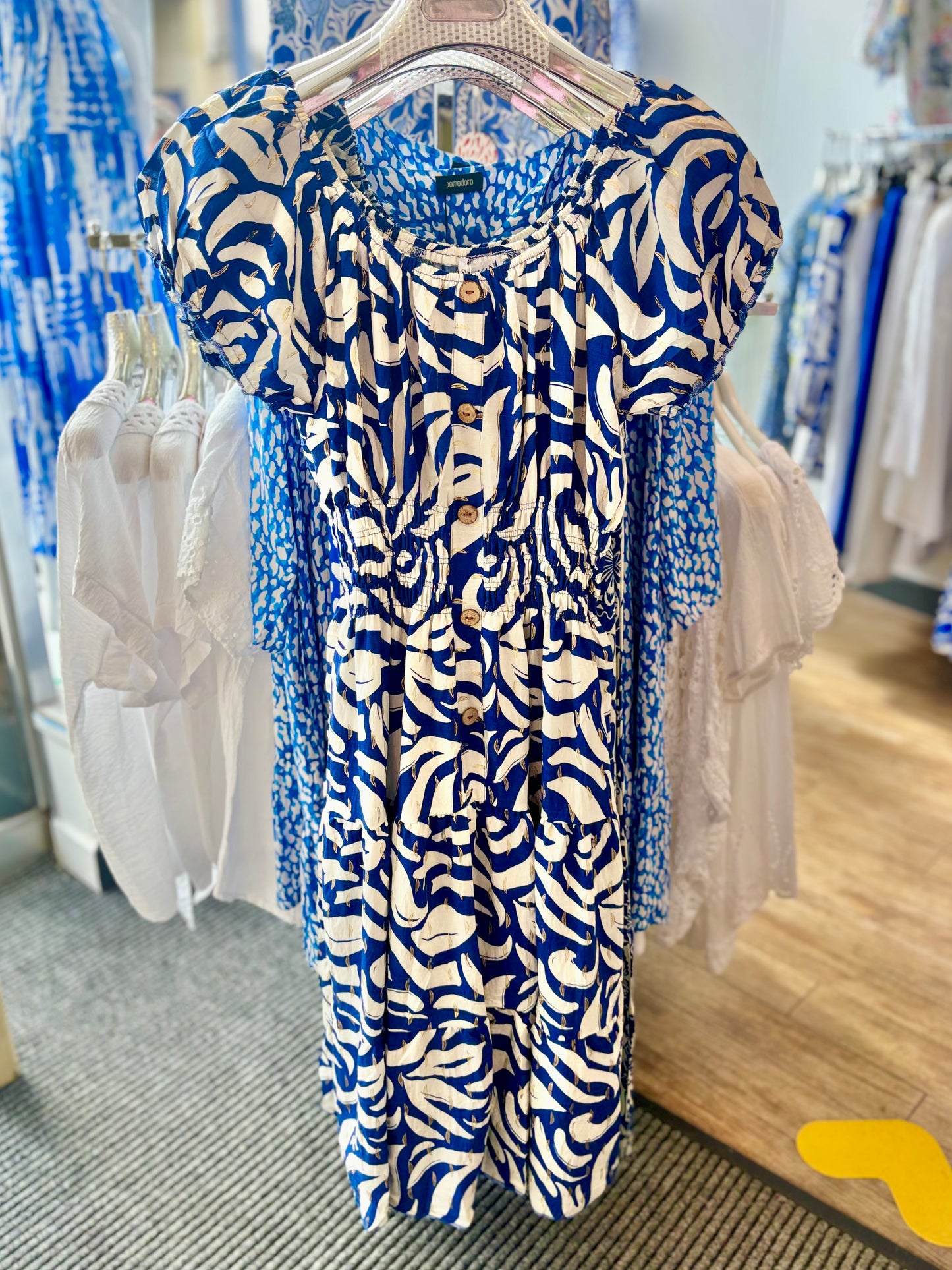 Shirred Waist Mini Dress