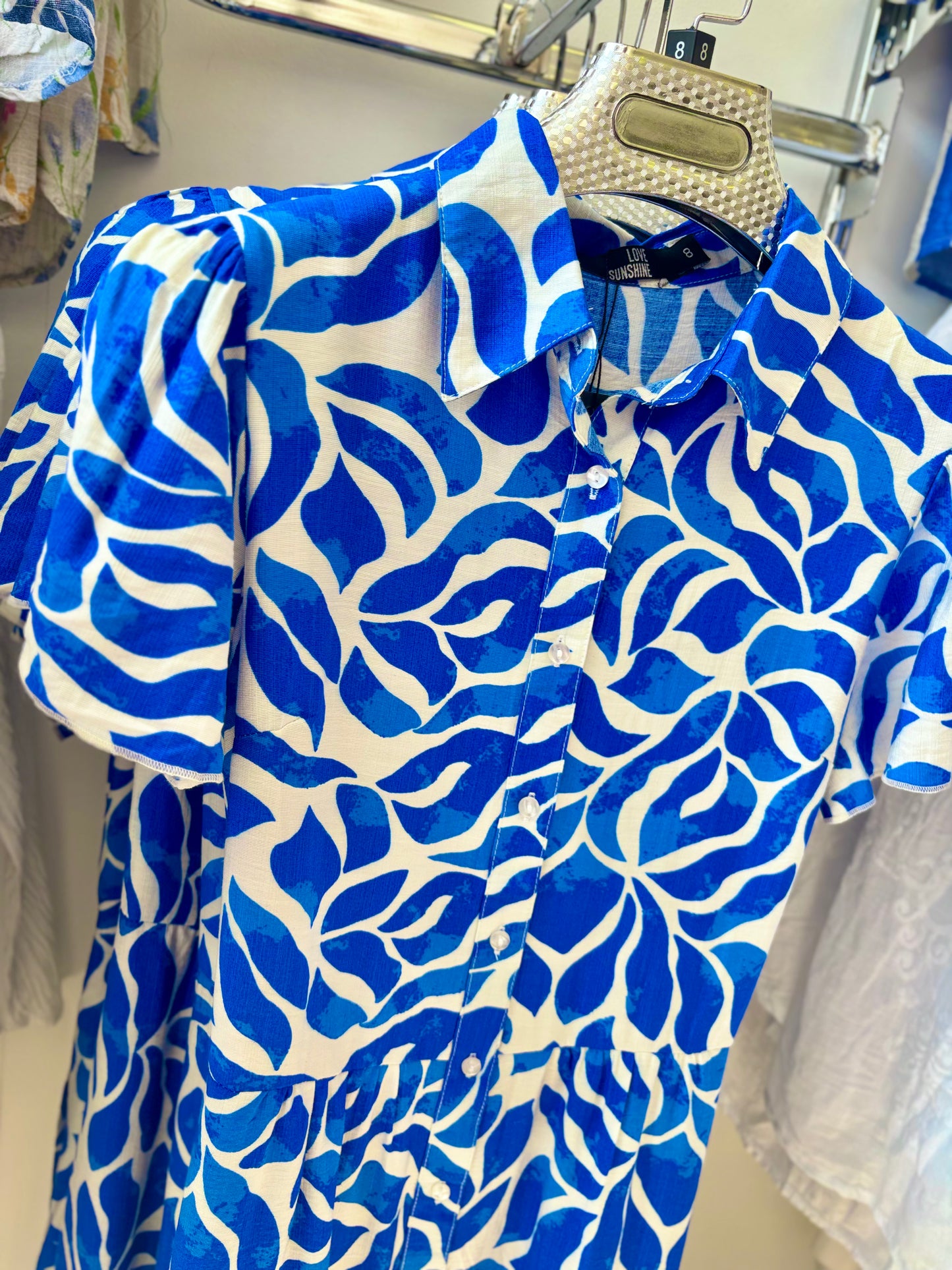 Love Sunshine Short Sleeve Shirt Dress