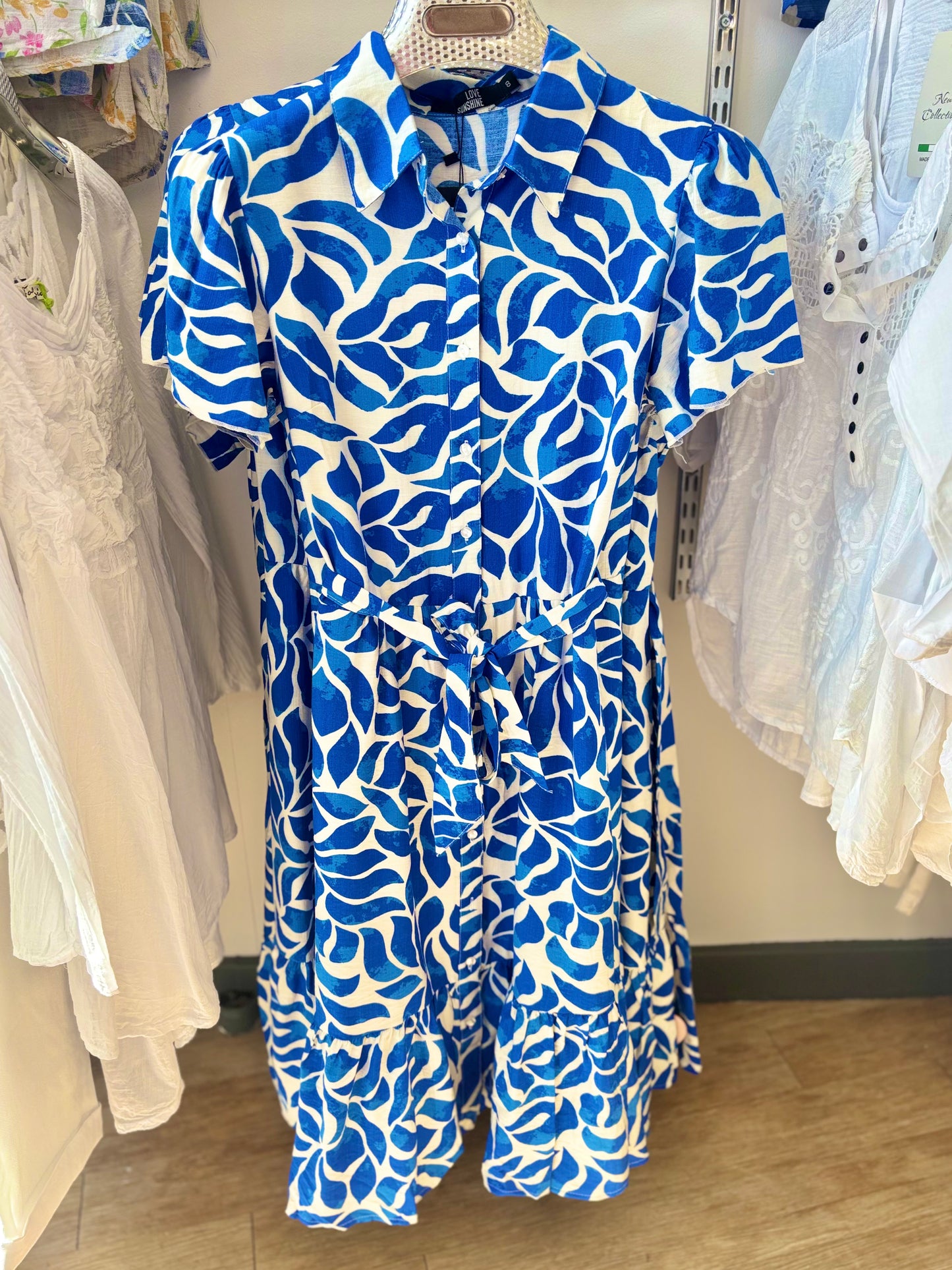 Love Sunshine Short Sleeve Shirt Dress