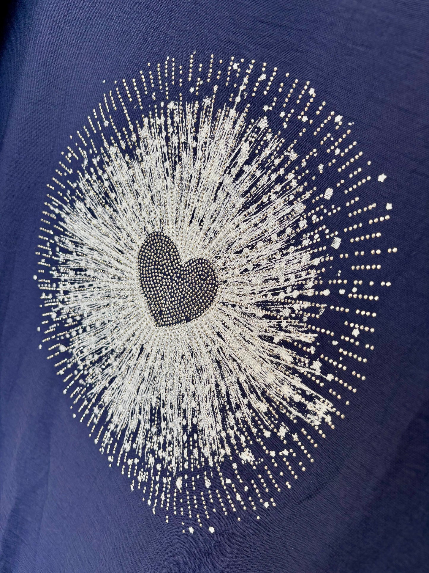 Diamante Heart Tie T-Shirt