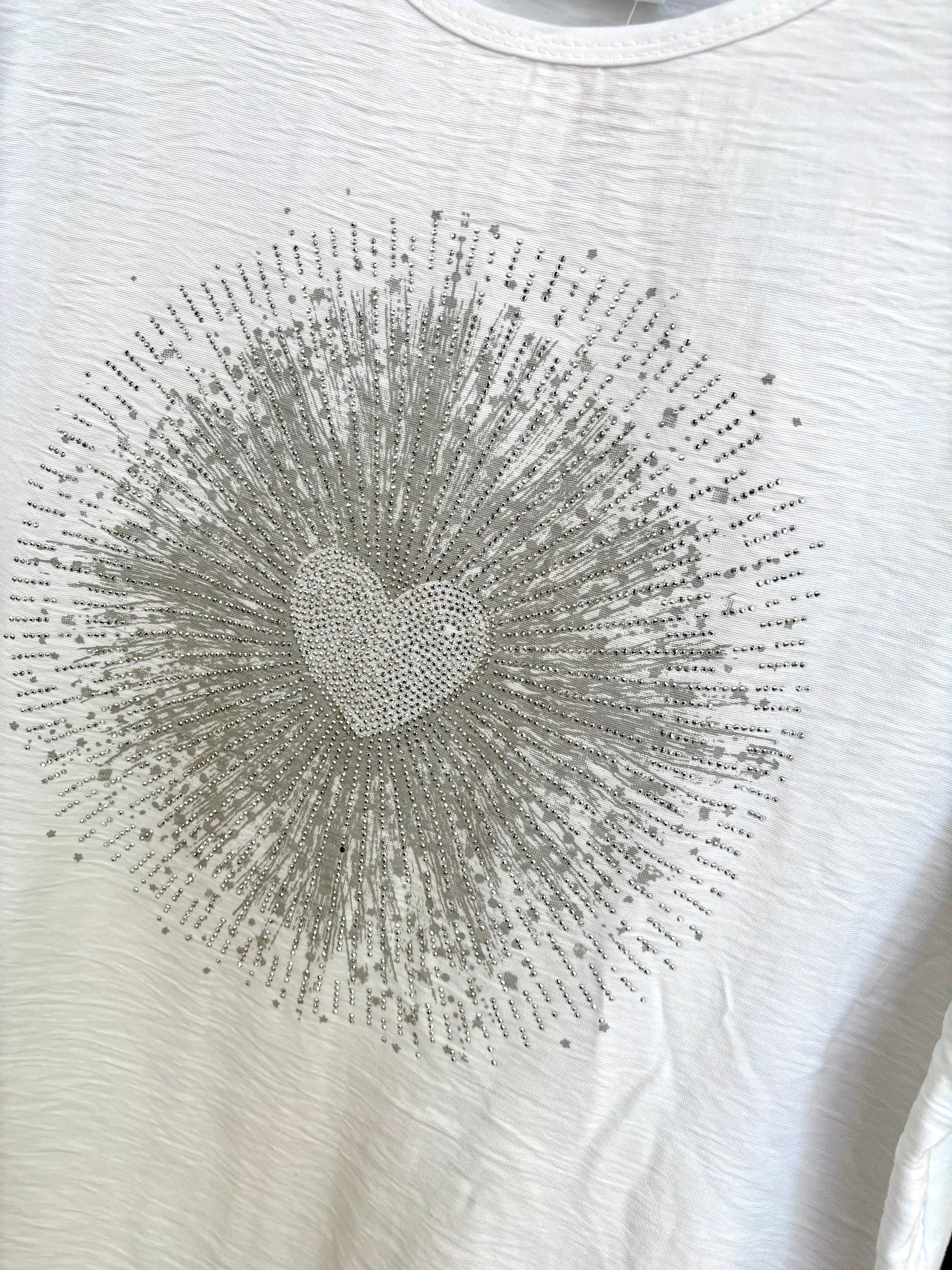 Diamante Heart Tie T-Shirt