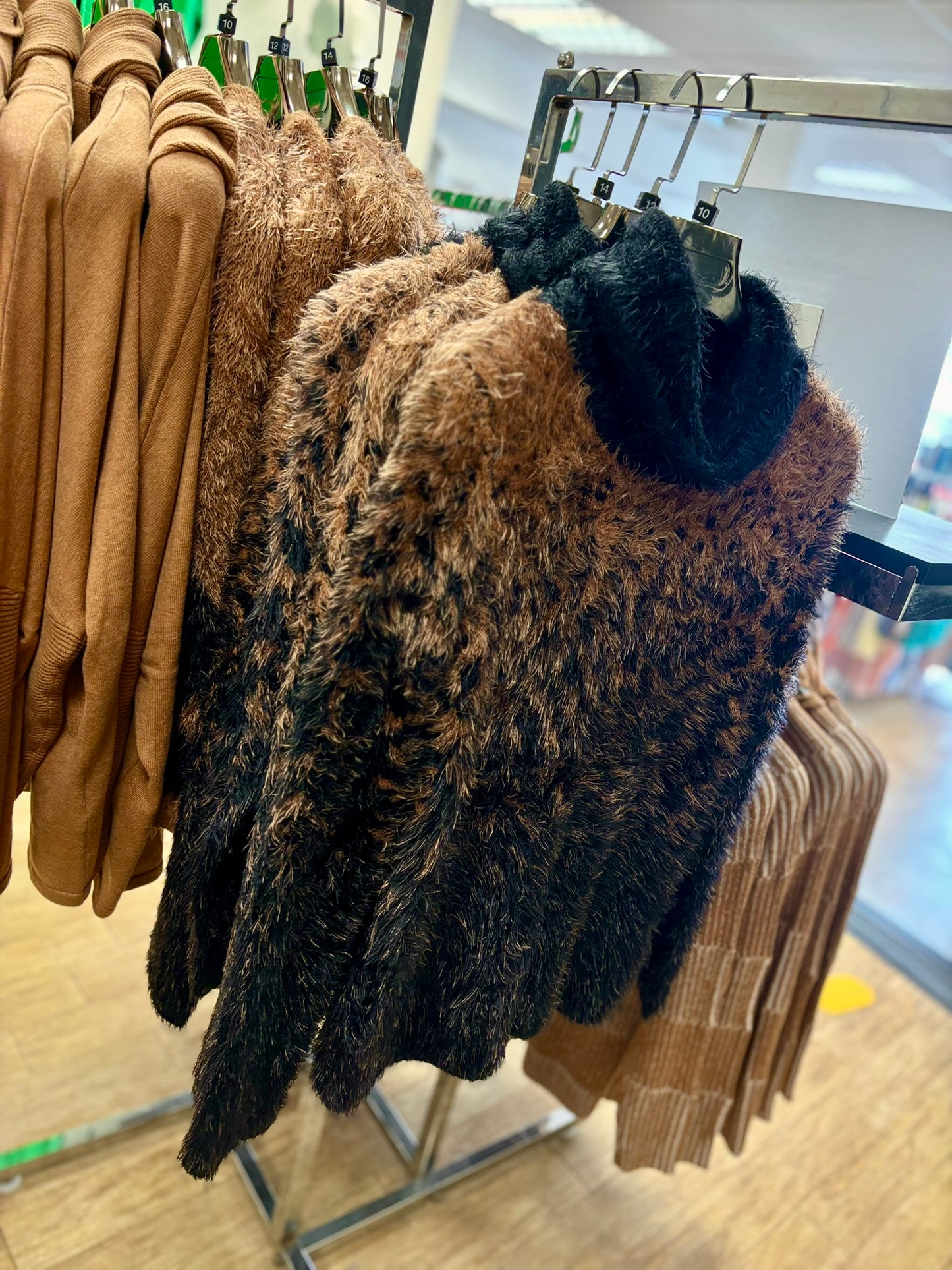 Marble Cowl Neck Fluffy Jumper
