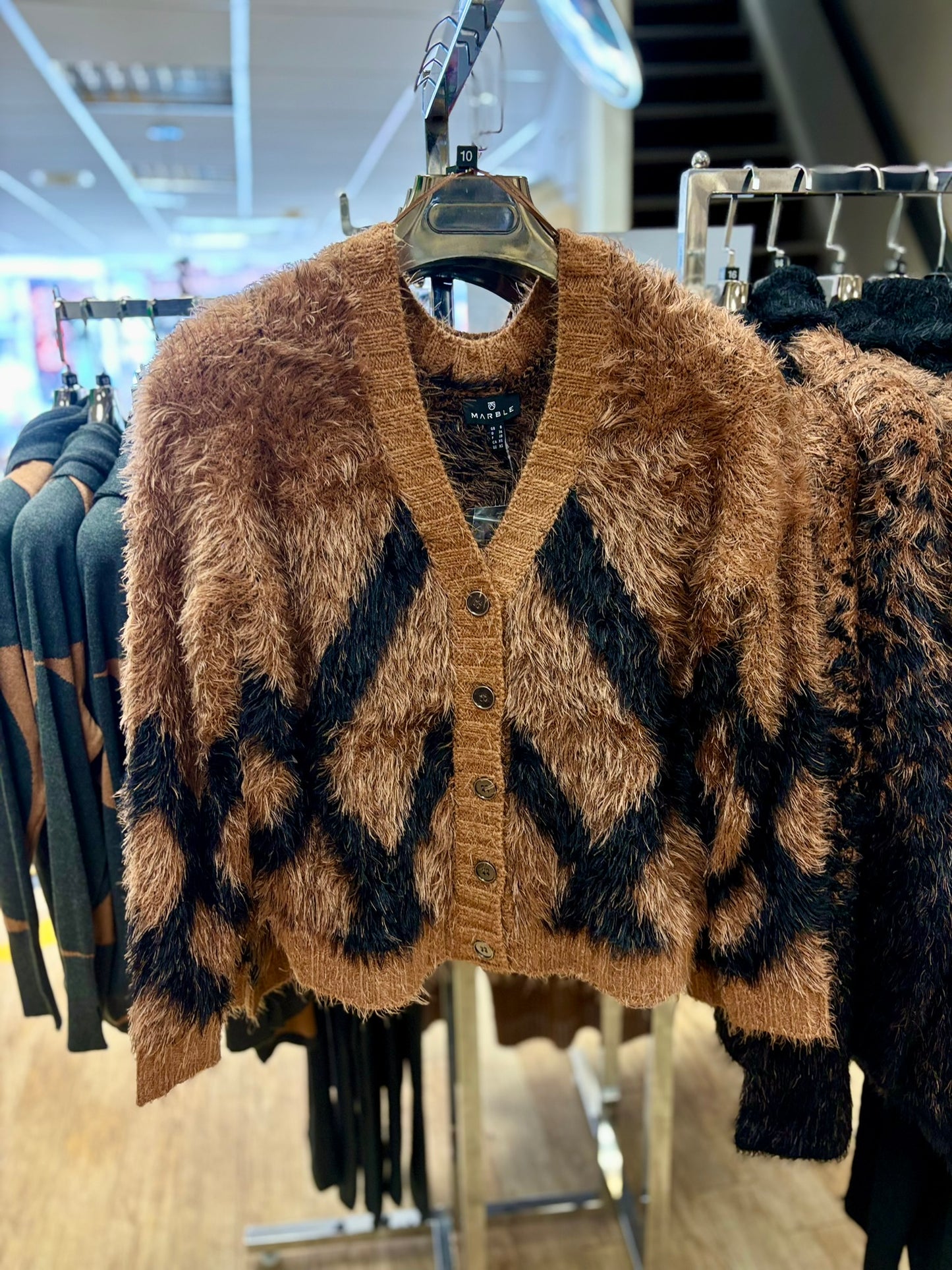 Marble Fluffy Cardigan