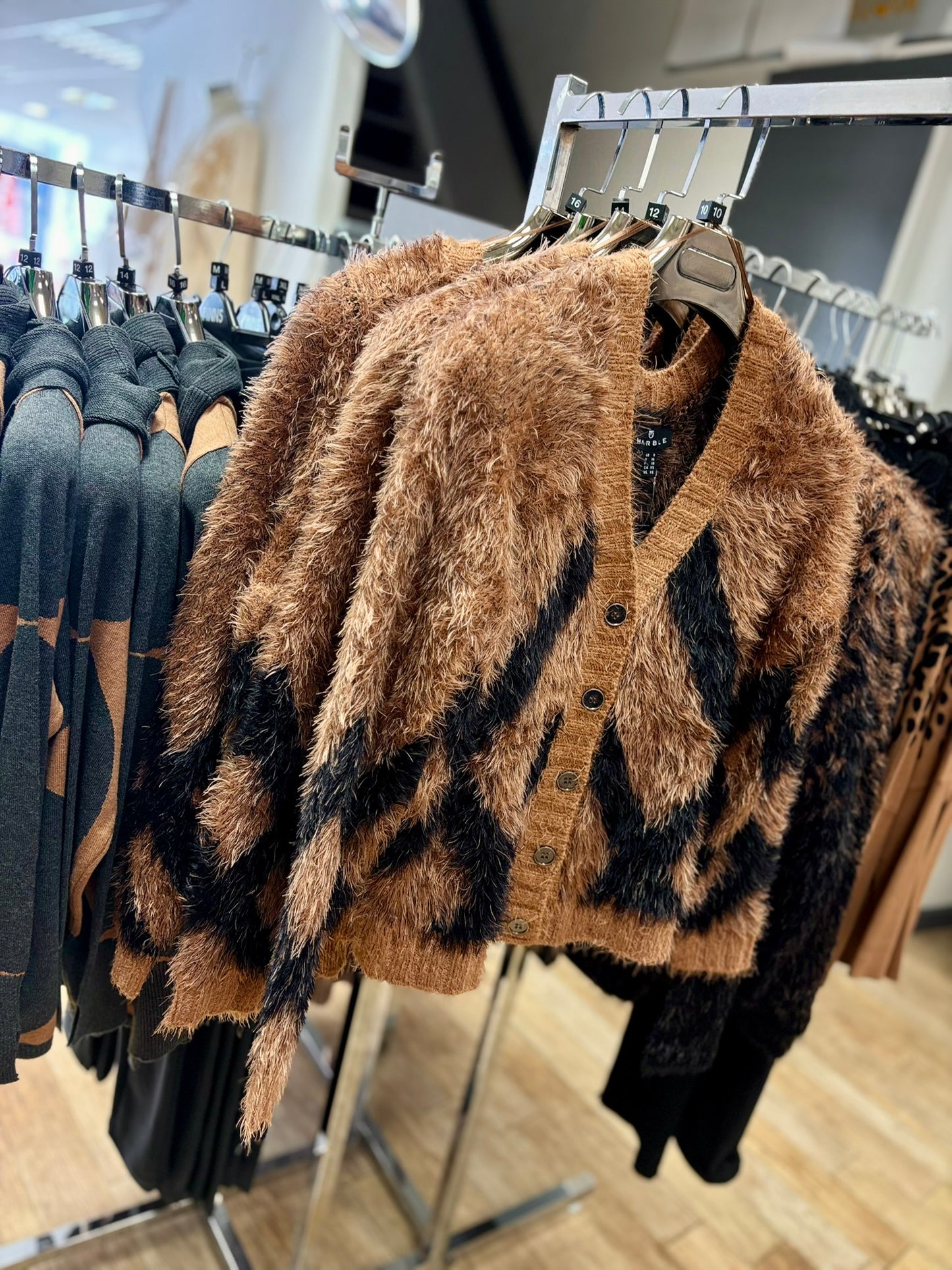 Marble Fluffy Cardigan