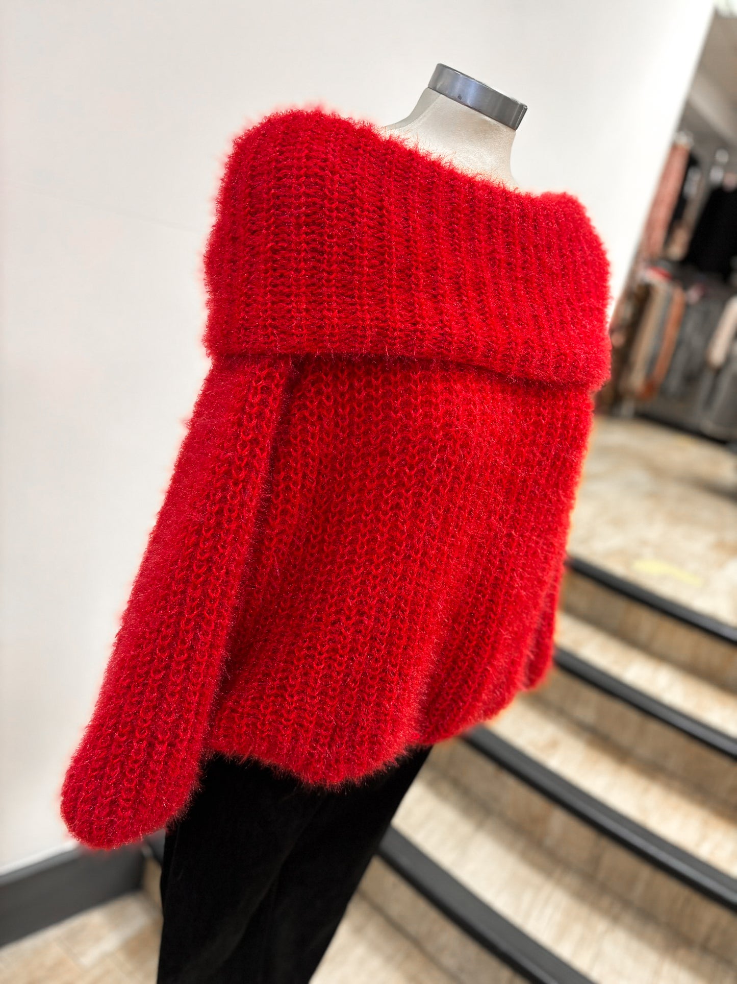 Fluffy Bardot Jumper