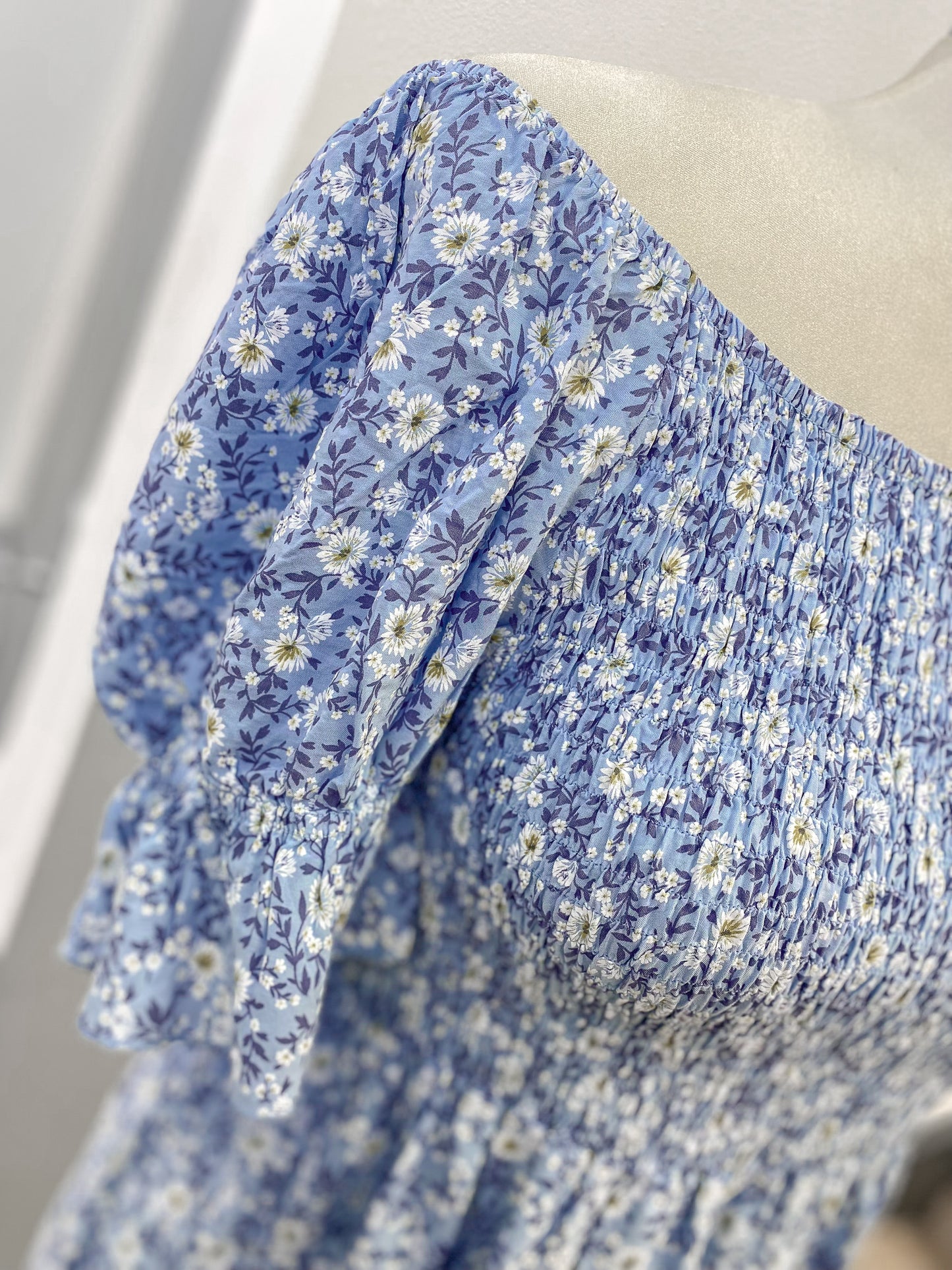 Ditsy Floral Shirred Dress