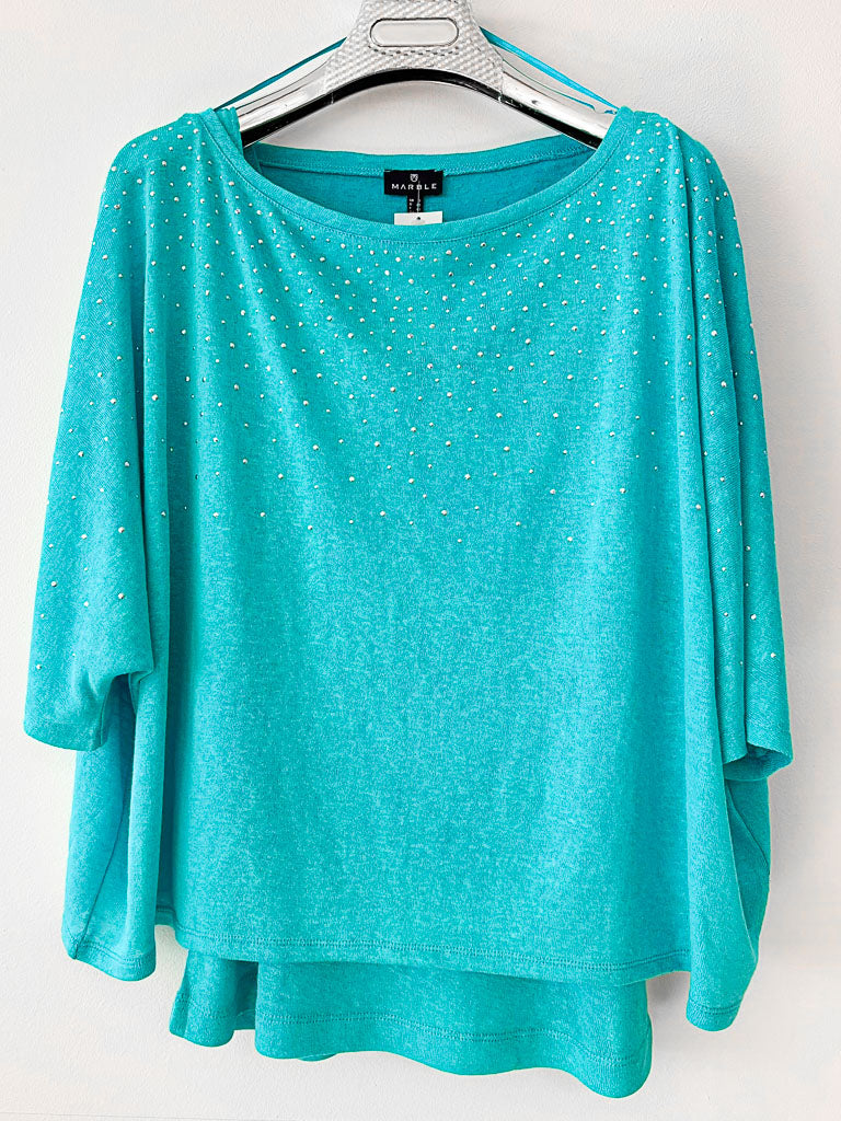 Marble Layered Diamante Top with Cami