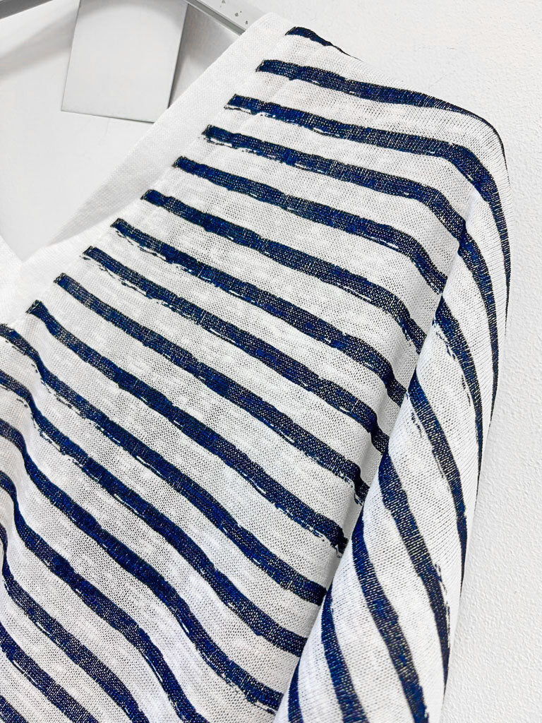 Marble Striped V-Neck Multiway Top