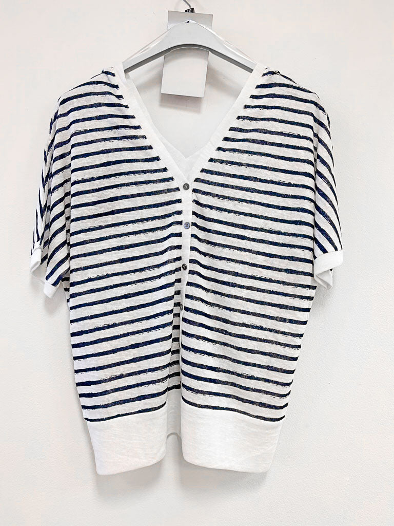 Marble Striped V-Neck Multiway Top
