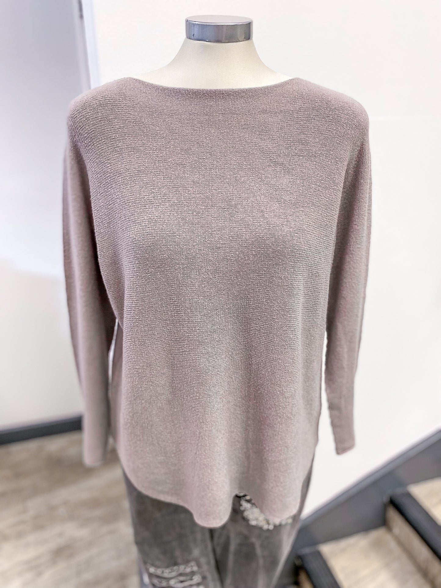 Wide Neck Plain Jumper