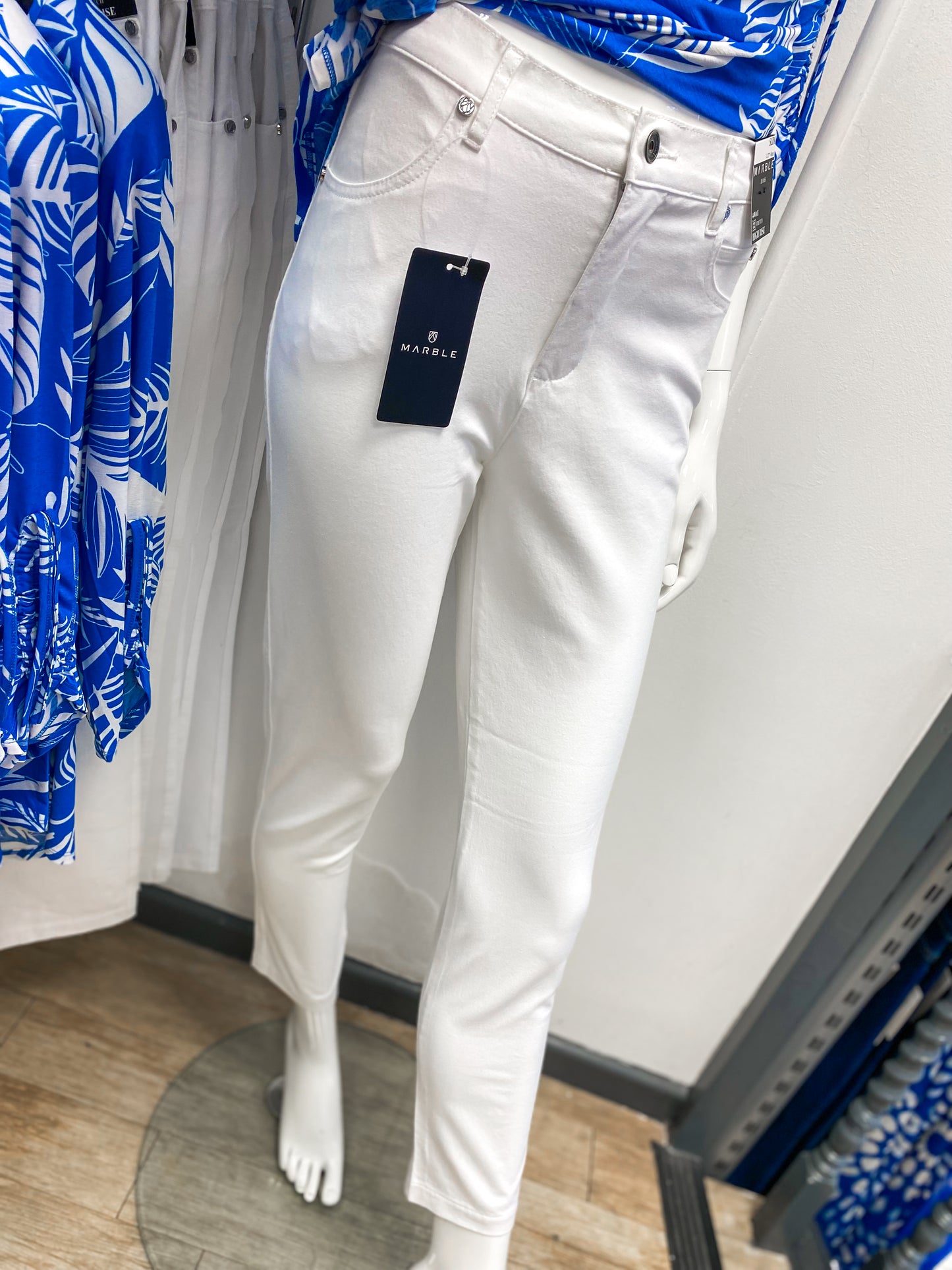Marble White Slim Jeans
