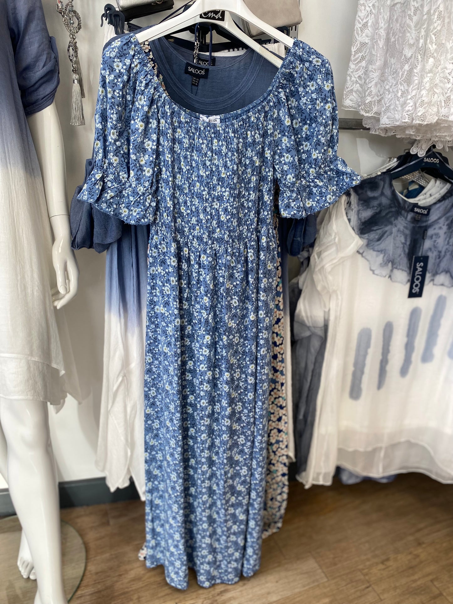 Ditsy Floral Shirred Dress