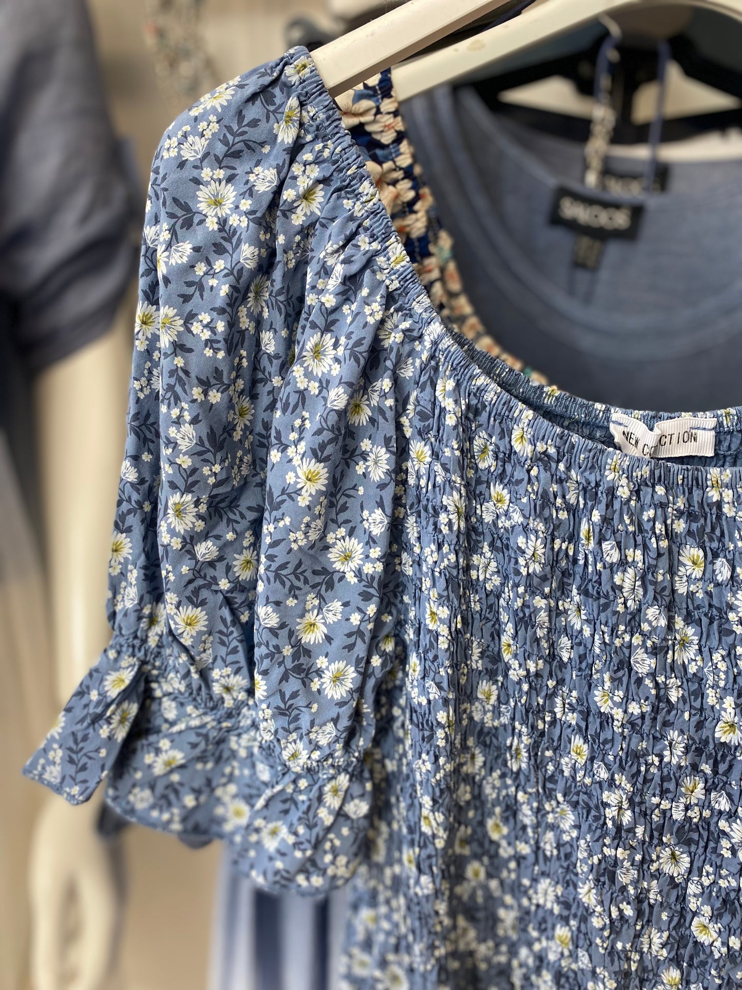 Ditsy Floral Shirred Dress