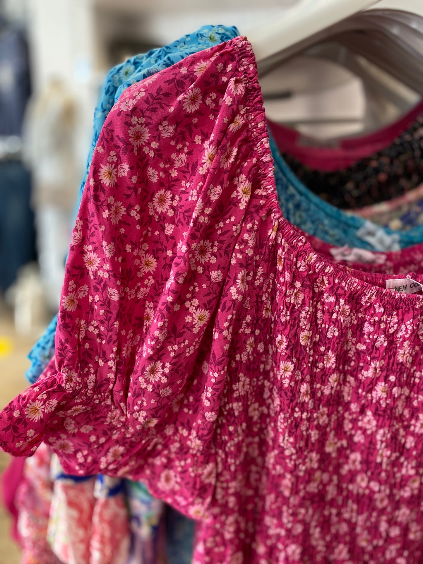 Ditsy Floral Shirred Dress