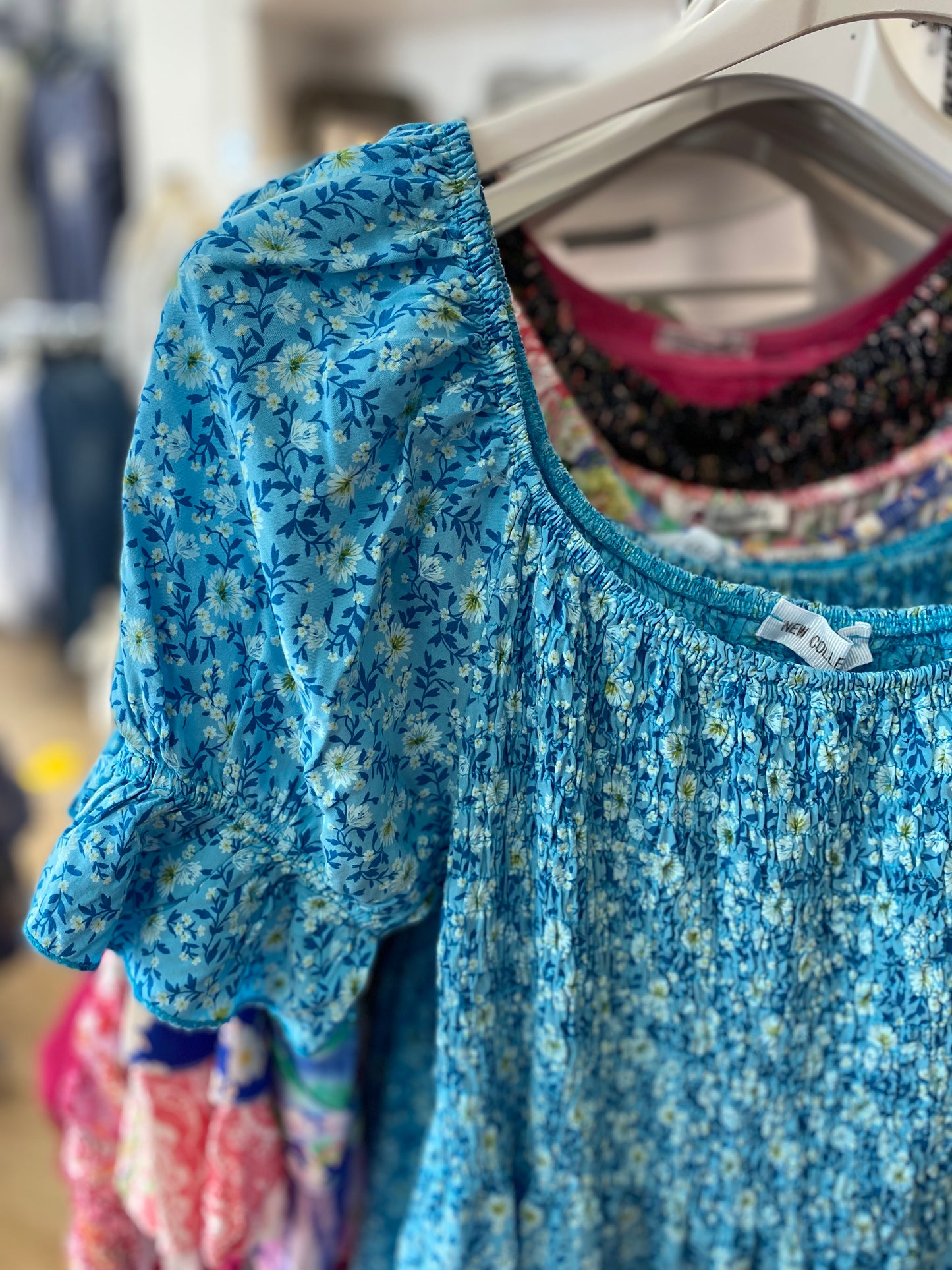 Ditsy Floral Shirred Dress