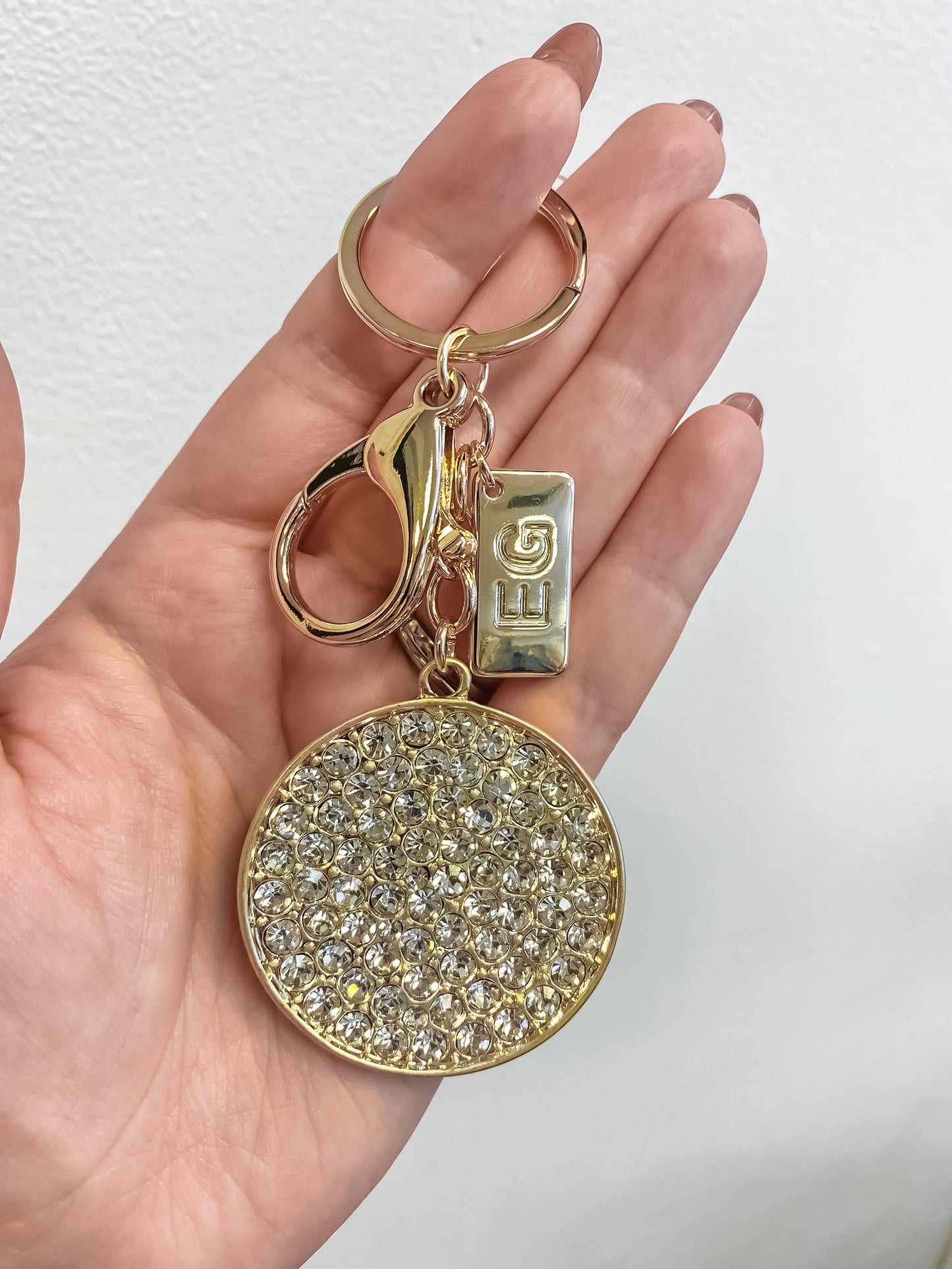 Diamante Disc Keyring