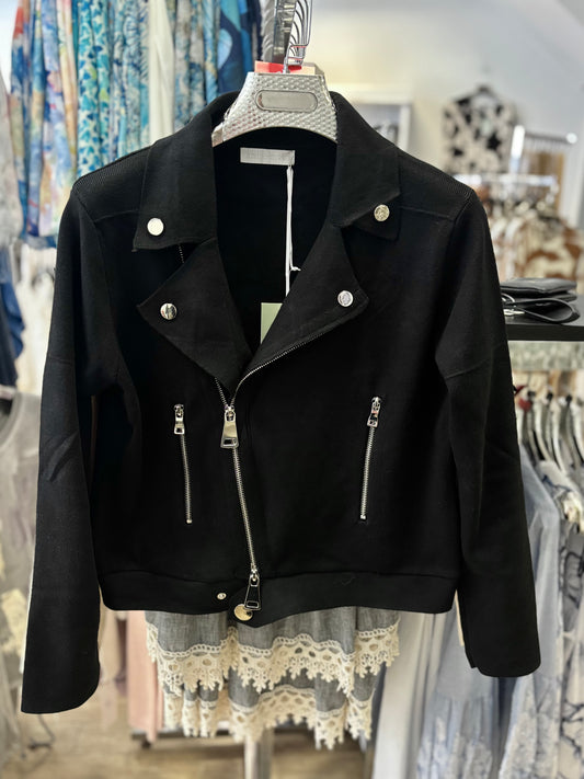 Sarah Tempest Fine Knit Biker Jacket