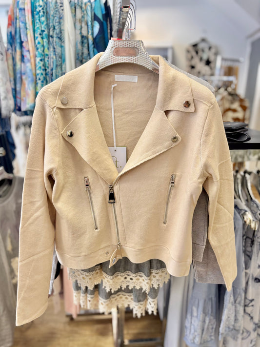 Sarah Tempest Fine Knit Biker Jacket