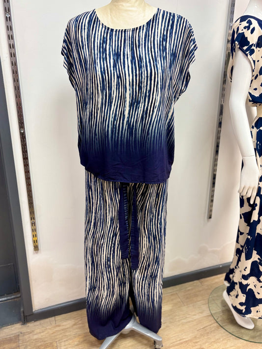 Striped Silky Top & Trousers Co-ord