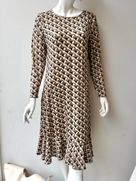 Saloos Long Sleeve Patterned Dress