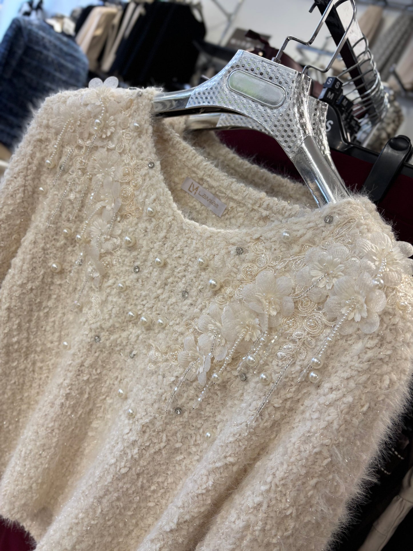 Pearl Diamanté Embellished Jumper