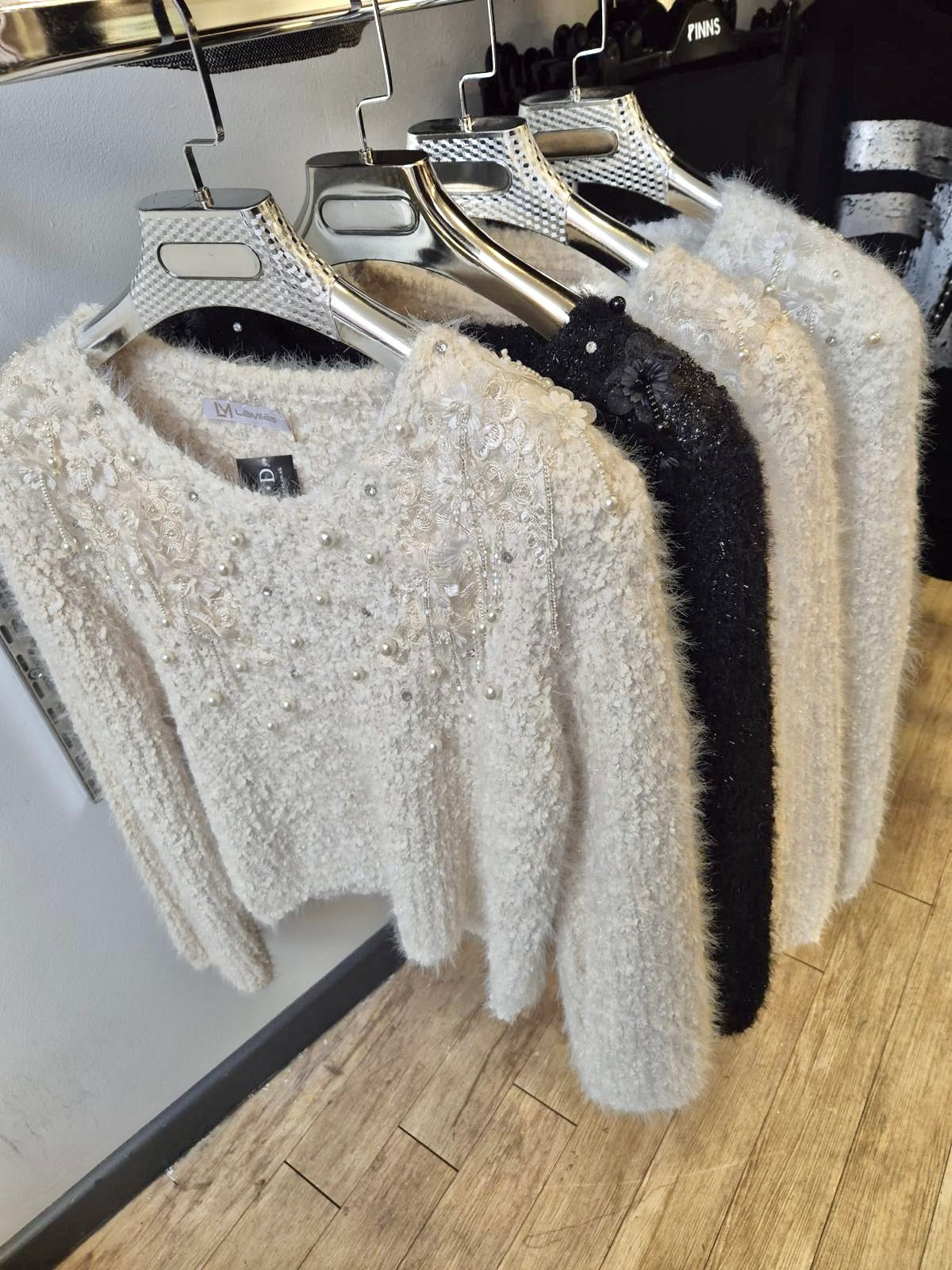 Pearl Diamanté Embellished Jumper