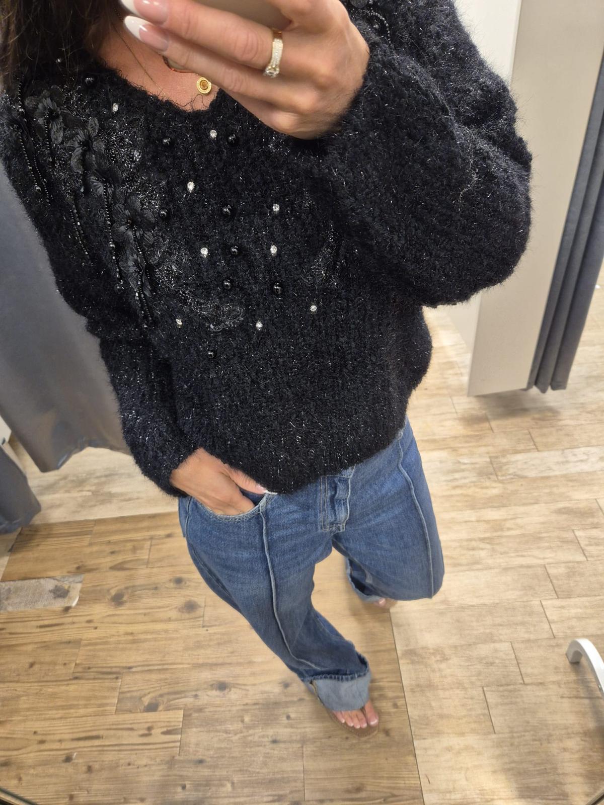 Pearl Diamanté Embellished Jumper
