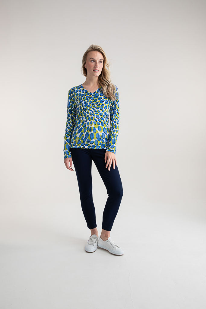 Marble V Neck Spot Jumper