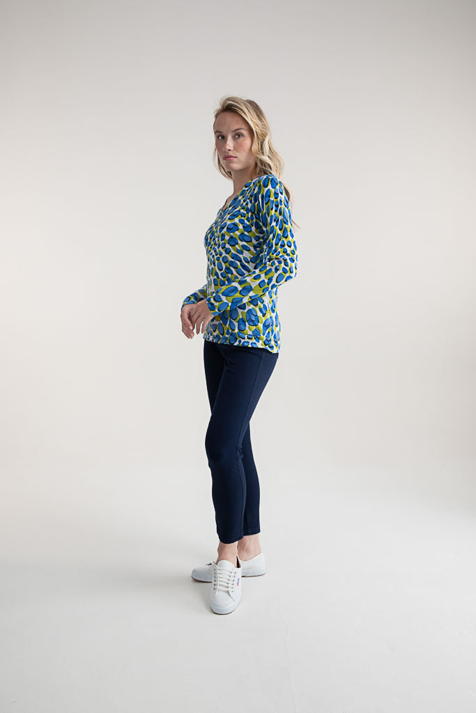 Marble V Neck Spot Jumper