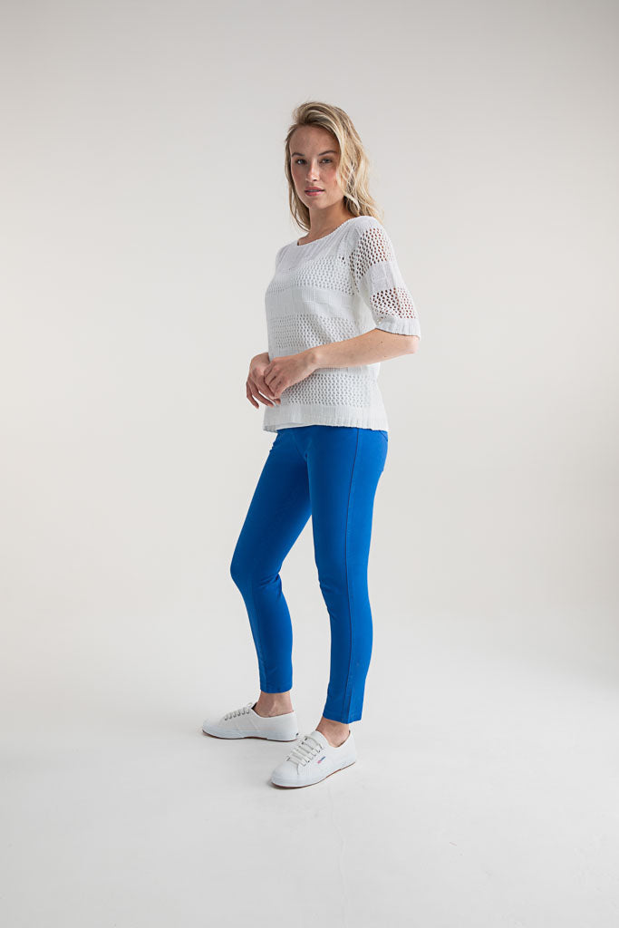 Marble Square Crochet Look Jumper