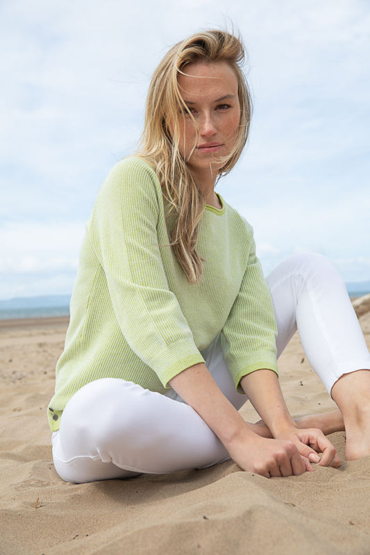Marble Green Cotton Jumper