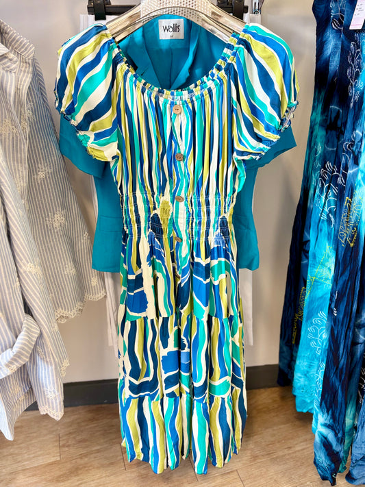 Shirred Waist Mini Dress