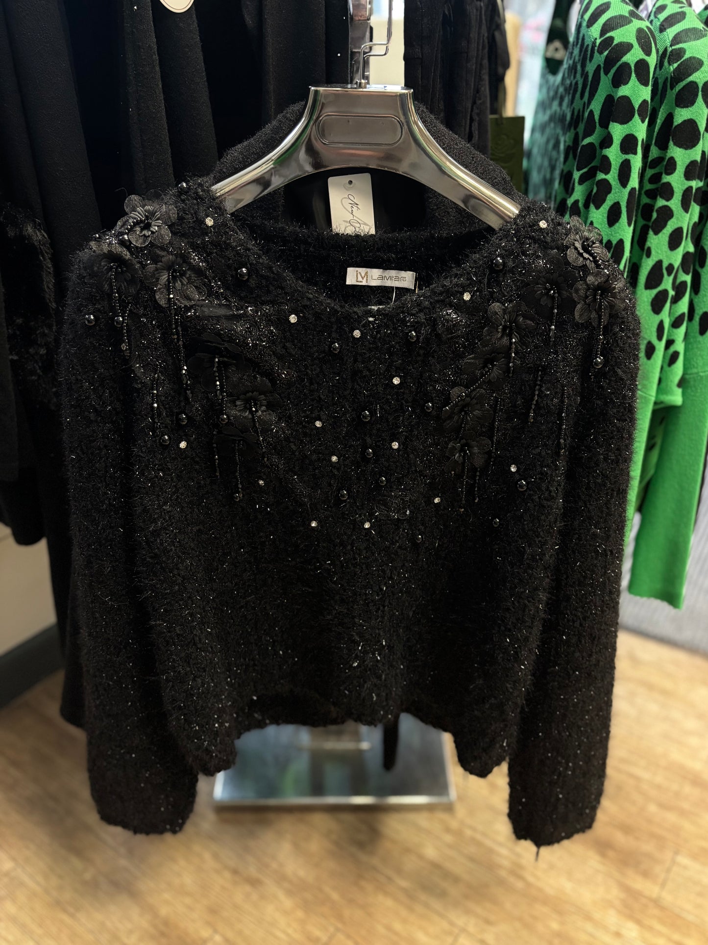 Pearl Diamanté Embellished Jumper