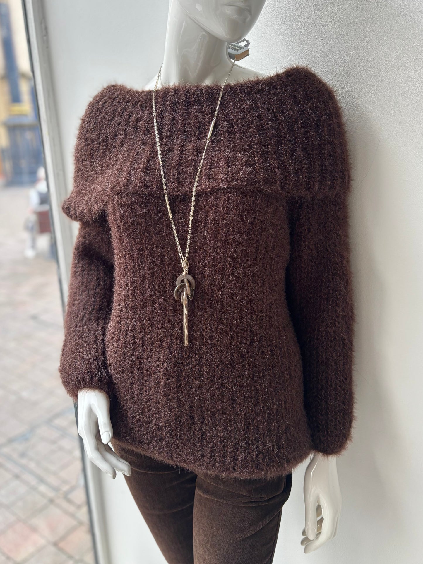 Fluffy Bardot Jumper